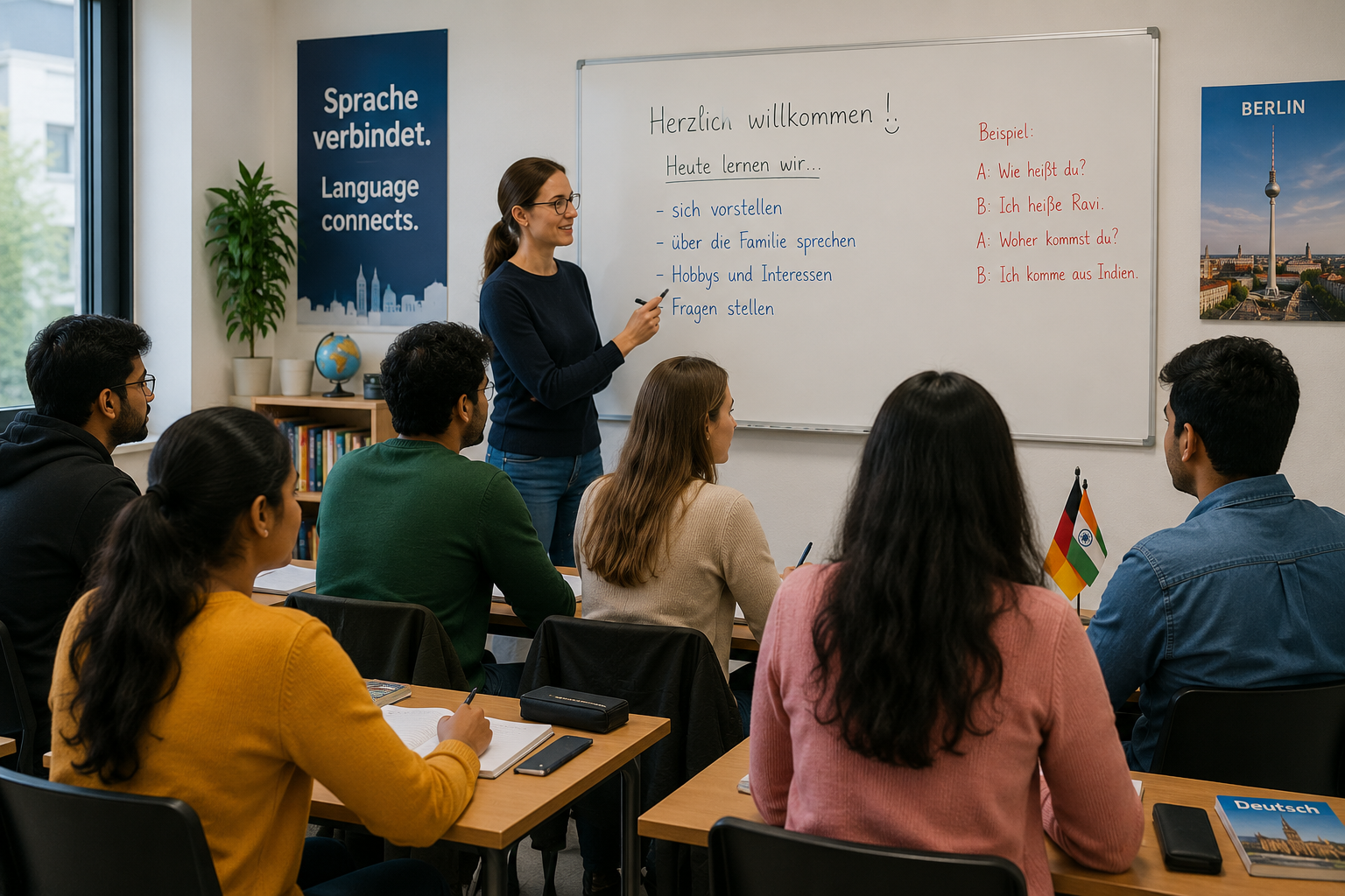 AM Sprachschule German language classroom in Pasewalk, Germany